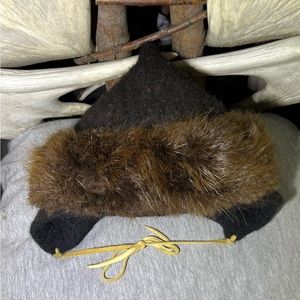 Mongolian beaver fur and felt Hat